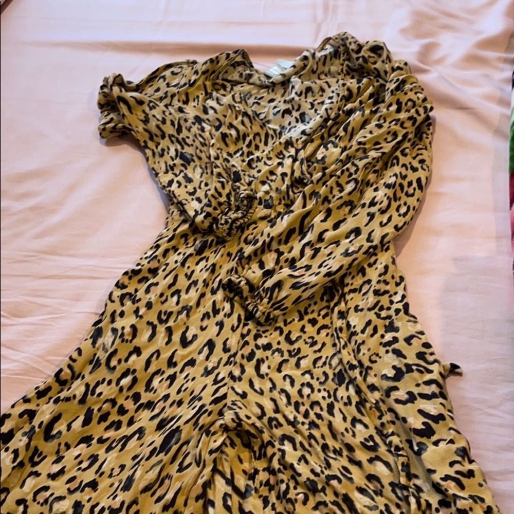 ASOS long sleeve cheetah print jumpsuit